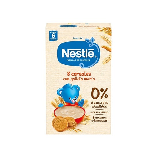 Nestlé papilla 8 cereales y galleta maría 475g