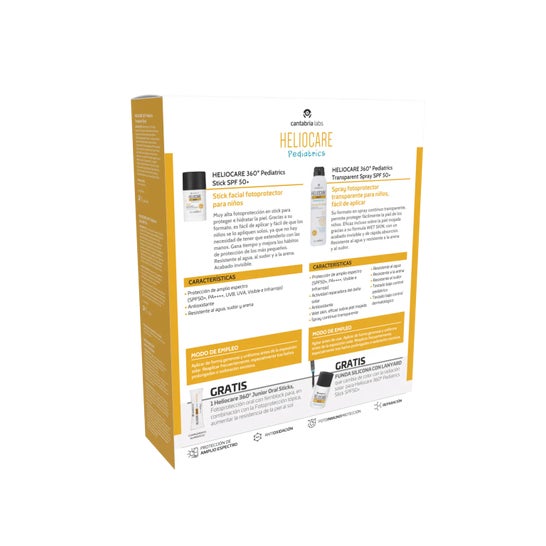 Heliocare 360º Pediatric Pack Stick + Spray Transparente SPF50+