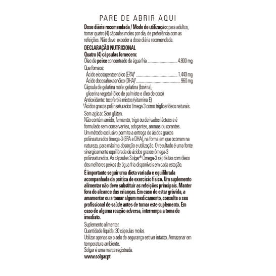 Solgar Omega-3 Doble Concentración 30 perlas