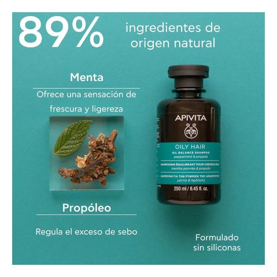 Apivita fedt hår shampoo 250ml Apivita fedt hår shampoo 250ml