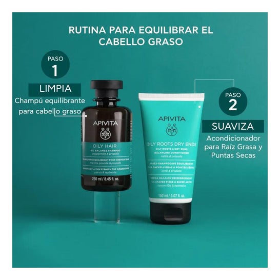 Apivita fedt hår shampoo 250ml Apivita fedt hår shampoo 250ml