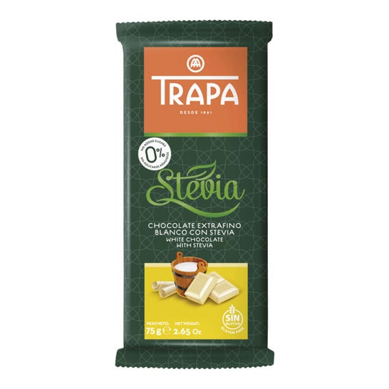 Trapa Chocolate Blanco con Stevia 75g