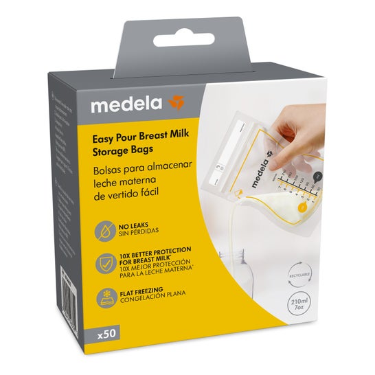 Medela Bolsas Almacenamiento Leche Materna Easy Pour 50uds