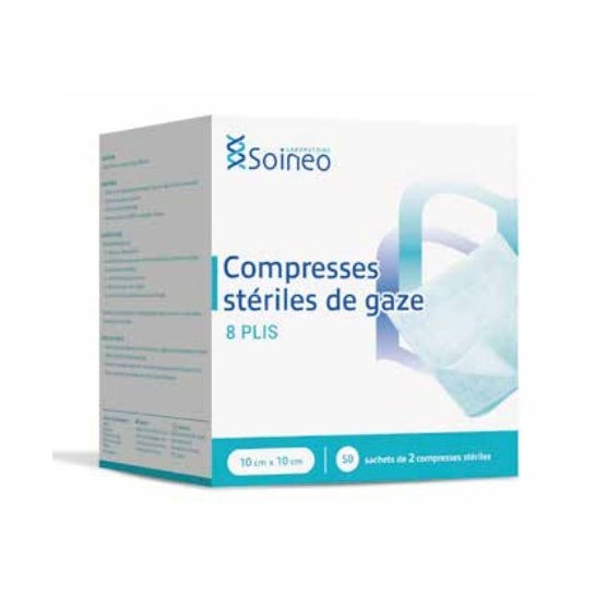 Soineo Compresas Esteriles Gasa 7,5X7 5 cm 10 uds