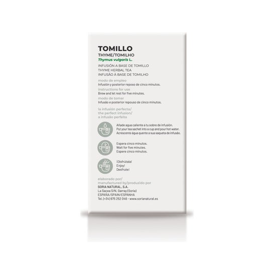 Soria Natural Tomillo Infusión 20 filtros