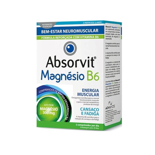 Absorvit Magnésio + B6 60comp Absorvit Magnésio + B6 60comp