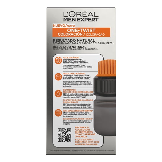 L'Oréal Kit Men Expert One Twist Hair Color 3 Dark Brown