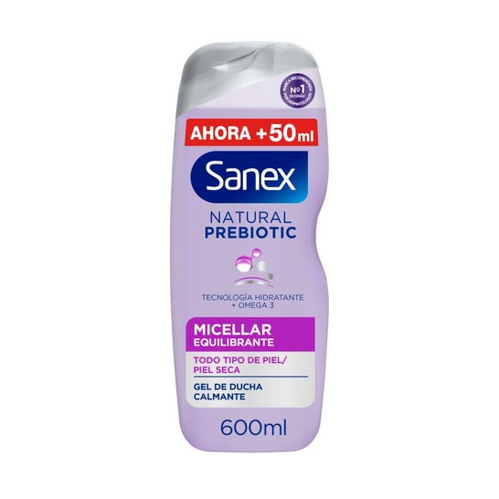 Sanex Dermo Natural Prebiotic Gel Ducha Calmante Piel Seca 600ml