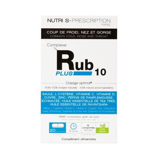 Nutriprescription Rub-10 Plus Resfriado Nariz Garganta 20comp