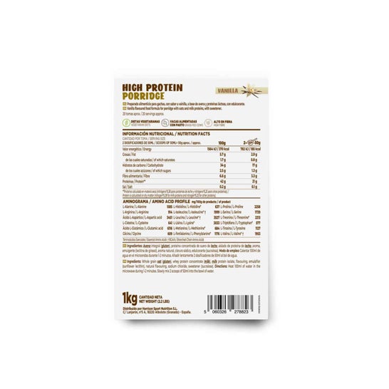 HSN Gachas de Avena Proteicas Vainilla 1000 g