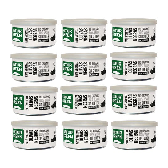 NaturGreen Pack Paté de Olivas Negras Eco 12x125g