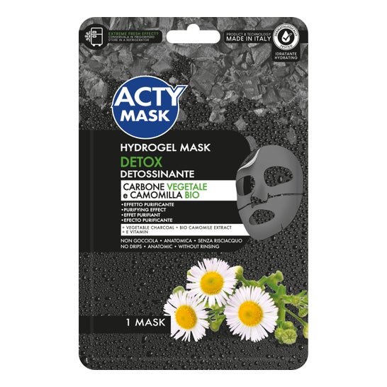 Acty Mask Máscara Hidrogel Detox Carbón Vegetal 1ud