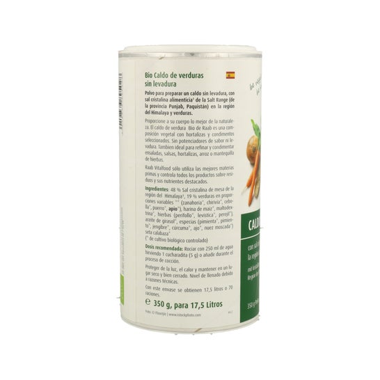 Raab Vitalfood Caldo de Verduras sin Levadura Bote Bio 350g