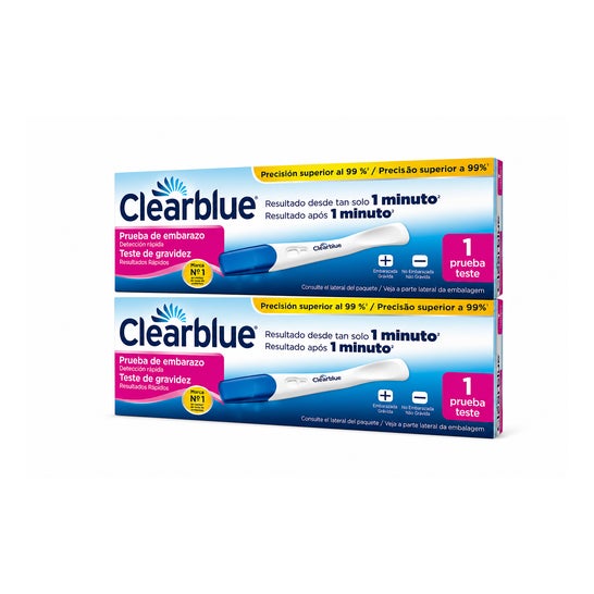 Clearblue Pack Prueba de embarazo 1 minuto 2 Pruebas