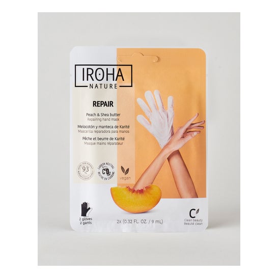 Iroha Nature Repairing Hand and Nail Mask Peach 1 unit