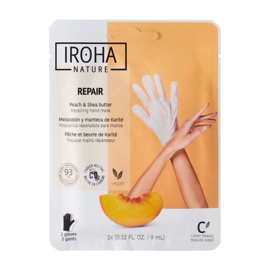 Iroha Maschera Riparatrice Mani e Unghie Pesca 1 Unità