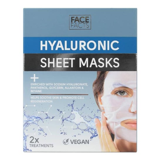 FaceFacts Hyaluronic Sheet Masks 2x20ml