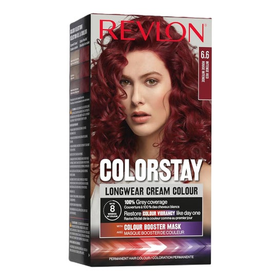 Revlon Colorstay Longwear Cream Color 6.6 Rojo Intenso 4uds