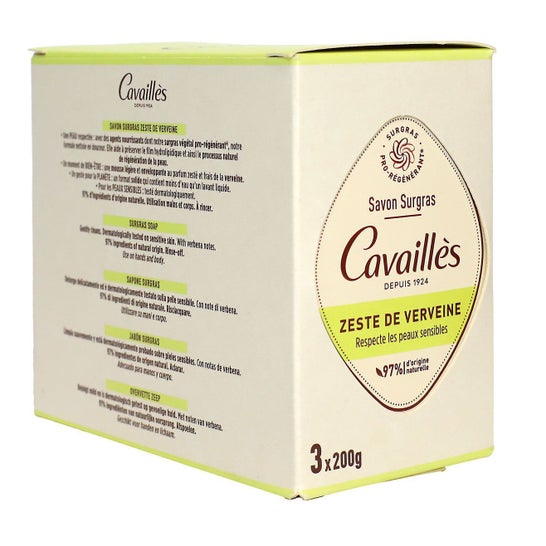 Cavaillès Jabón Surgras Zeste de Verbena 3x200 g