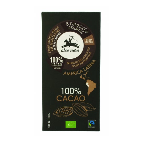 Alce Nero Barrita de Cacao 100% Bio 50g