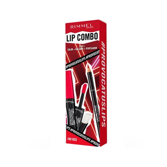 Rimmel Lip Combo Provocalips Set Fav Red 2uds