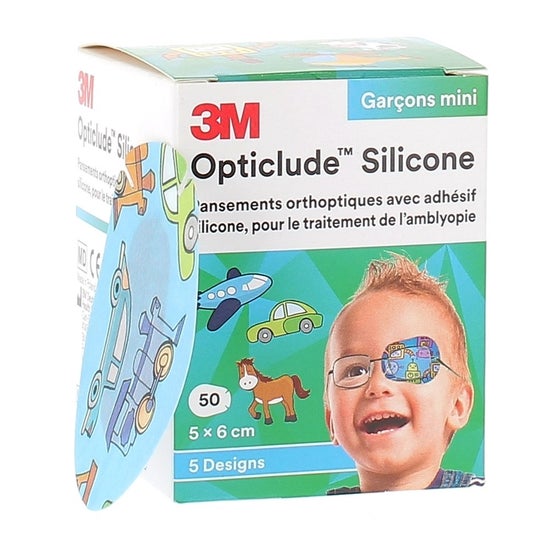 3M Opticlude Silicone pansement orthoptique mini boys 50 Pièce