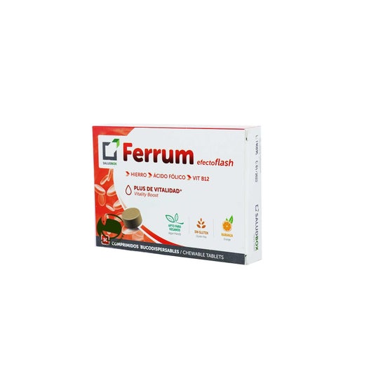 Saludbox Ferrum Efecto Flash 30 Comprimidos Bucodispersable SaludBox,  (Código PF )