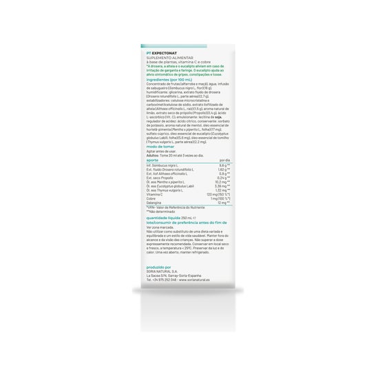 Expectonat Jarabe 250ml Soria Natural