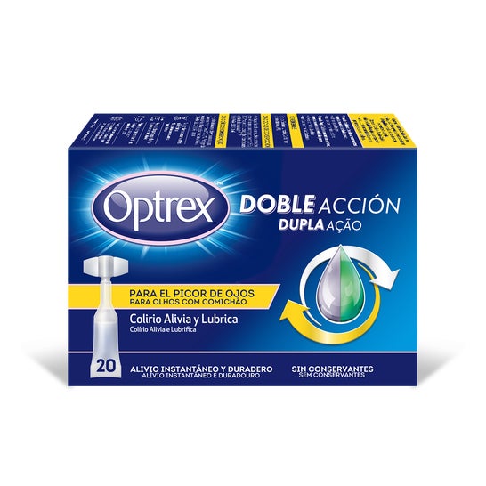 Optrex Doble Acción Colirio Para el Picor de Ojos 20x0,5ml