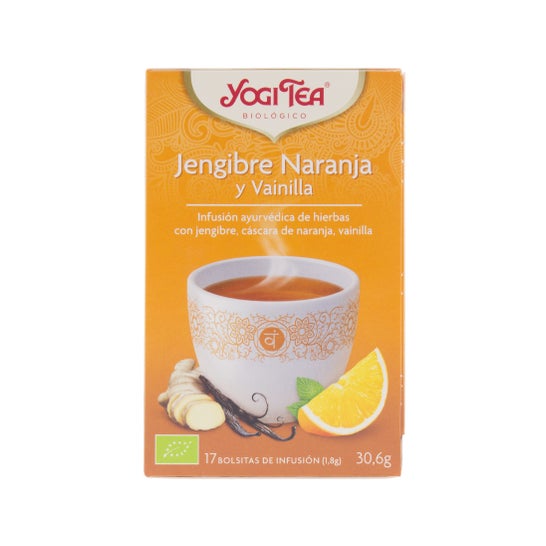 Yogi Tea jengibre naranja y vainilla 17 bolsas
