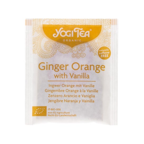 Yogi Tea jengibre naranja y vainilla 17 bolsas