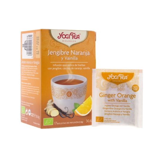 Yogi Tea oranje gember en vanille 17 zakken