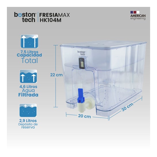 Boston Tech FresiaMax Filtered Water Dispenser 7.5 L