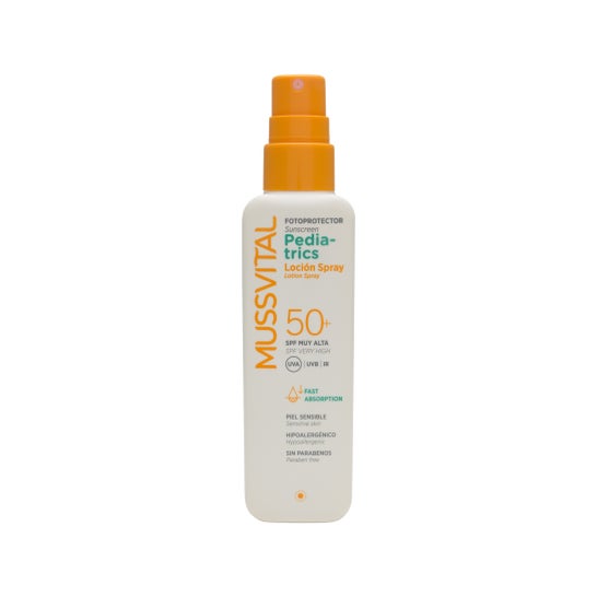 Mussvital Fotoprotettore latte solare spray per bambini SPF50+ 200ml