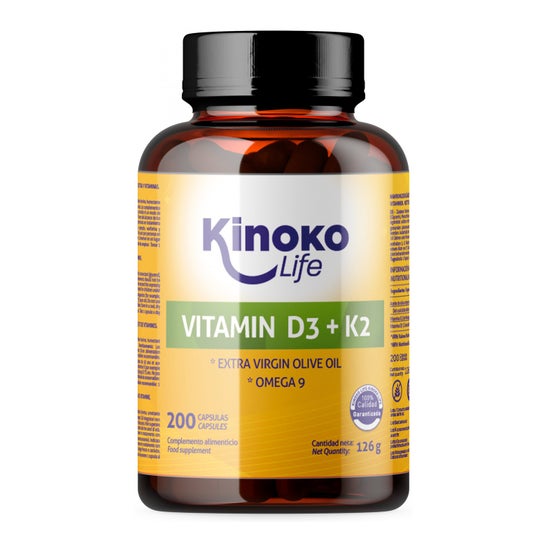 Kinoko Life Vitamina D3 + K2 con Omega 9 200caps