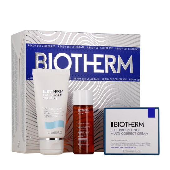 Biotherm Cofre Blue Pro-Retinol + Leche + Total Renew Oil