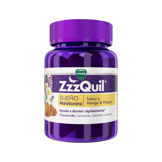 ZzzQuil Natura Gummies Melatonina Mango y Plátano 30uds