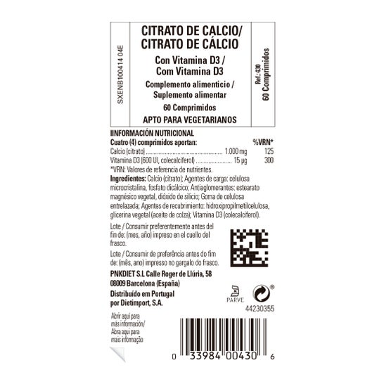 Solgar Citrato de Calcio Vitamina D3 60 comp