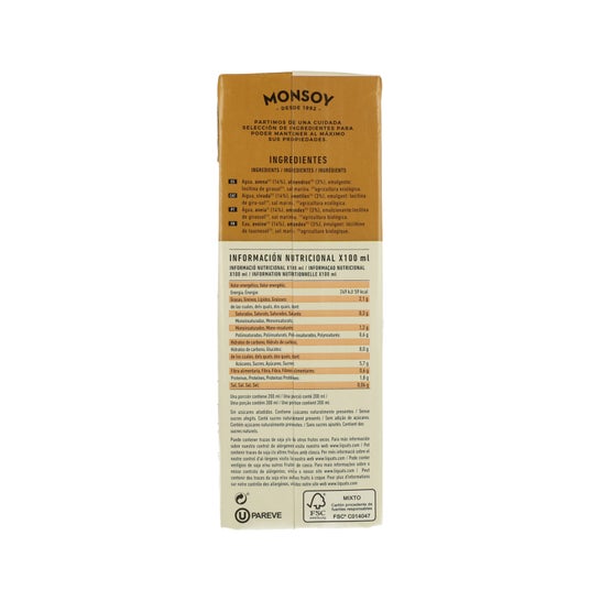 Monsoy Vegan Almond Drink 1000ml