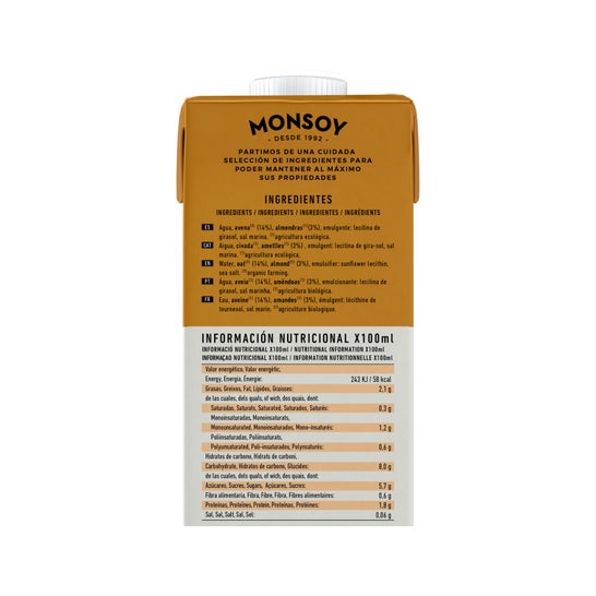 Monsoy Vegan Almond Drink 1000ml