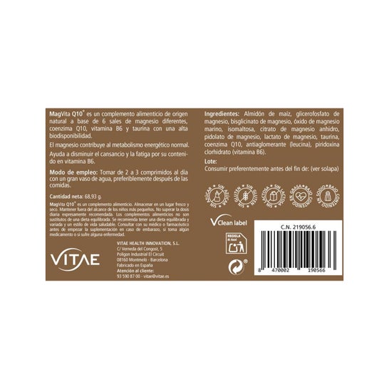 Vitae MagVita Q10 60 comprimidos