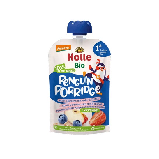 Holle Bio Penguin Porridge Manga Ananás Arroz Aveia Qui 12m 110g