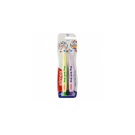 Elmex Brosse À Dents Débutant 0-3 Ans 2 uds