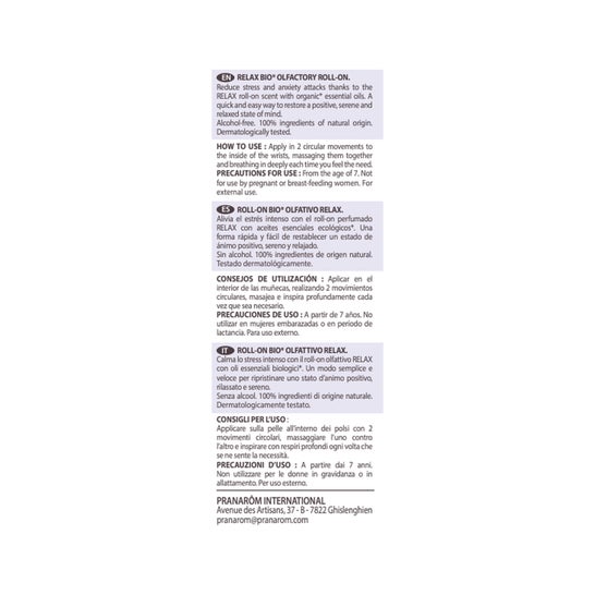 Pranarôm Aromaboost Relax Roll-On Bio 5 ml