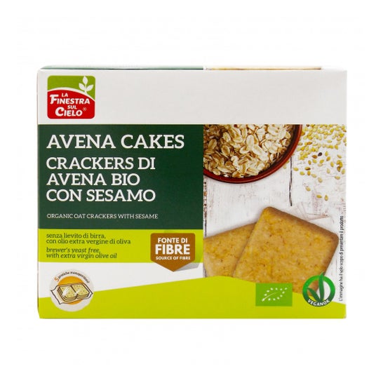 La Finestra sul Cielo Avena Cakes Crackers Avena Sésamo 250g