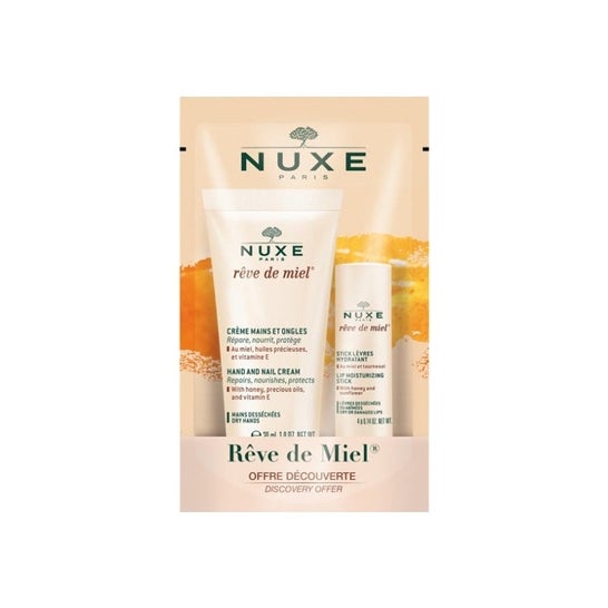 Nuxe Reve de Miel sachet dcouverte crme mains ongles et stick