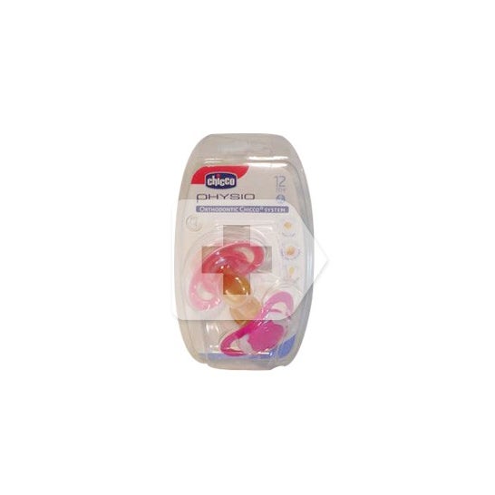 Chicco® physio chupete + 12 meses rosa 2uds