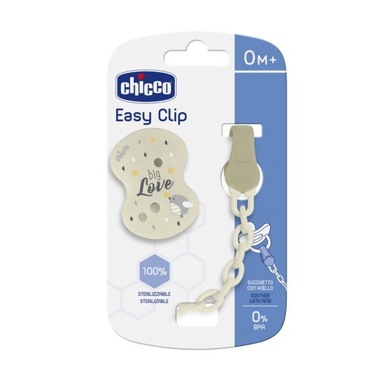 Chicco Clip Chupete con Cadena Colores Surtidos 1ud