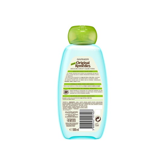 Garnier Original Remedies Champú Agua Coco y Aloe 300 ml