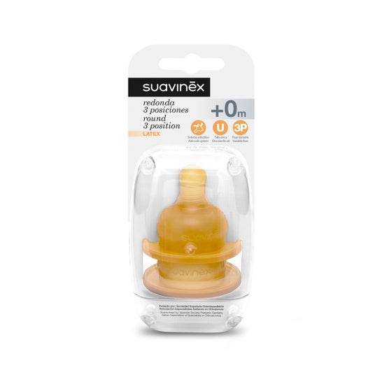 Suavinex™ Wide mouth latex nipple size 1 3 positions 2 uts